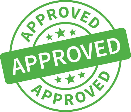 An Approved Application Green Stamp